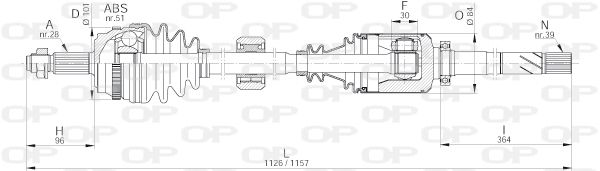 OPEN PARTS Vetoakseli DRS6210.00